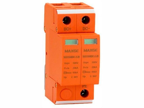 Protector sobretensiones transitorias 500vdc. 2p tipo 2/clase c, 40ka imax - Maxge