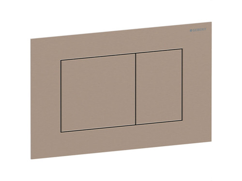 Pulsador cuadrado sigma40 para doble descarga oro rosado/cepillado - Geberit