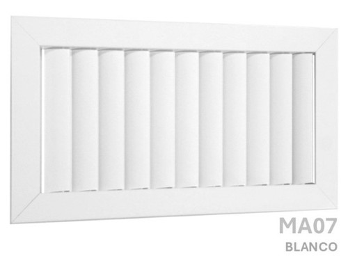 Rejilla Lama curva vertical 400X150 mm clip blanco - Agfri