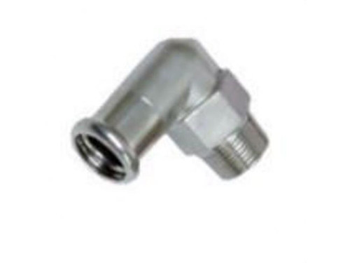 Codo Macho una pieza INOX perfil M