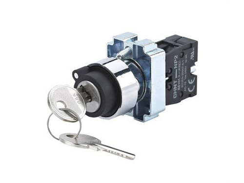 Selector llave-met. diámetro 22 2 posición estable NO+contacto cerrado - Chint