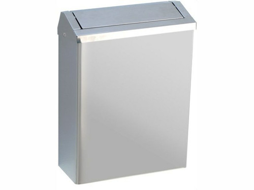 Papelera mural con tapa+cerradura 23l satinado - Nofer
