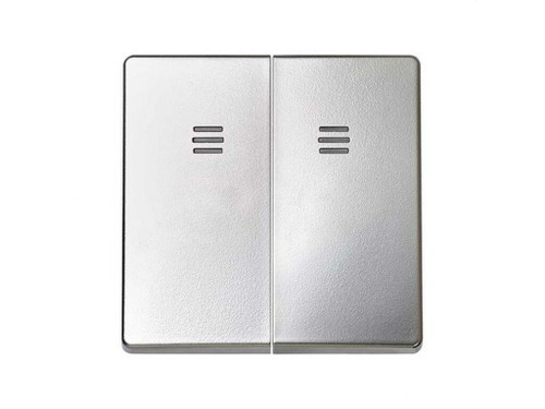 Tecla doble 82 para mecanismo con luminoso azul aluminio - Simon