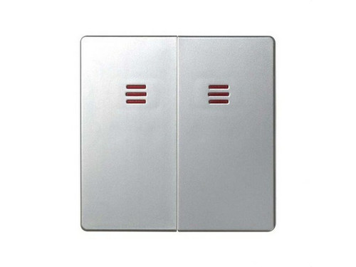 Grupo 82 de 2 teclas para conmutadores luminoso aluminio mate - Simon
