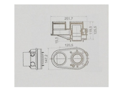 Adaptador para evacuación excéntrica turboMAG pro diámetro 80mm con 0,13m de longitud - Vaillant