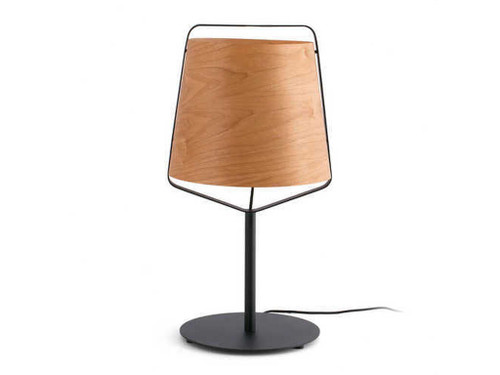 Lámpara sobremesa negro y madera STOOD 20W - Faro