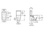 Taza con salida vertical para tanque bajo THE GAP SQUARE 650mm - Roca