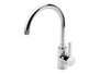 Grifo de cocina monomando con caño curvo giratorio cromo Targa (Descatalogado) - Roca