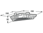 Contenedor rejilla rincón VICTORIA 260x260 mm - Roca