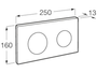 Placa para cisternas de doble descarga con un acabado en color blanco PL10 Dual One - Roca