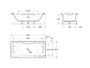 Bañera rectangular con asa BECOOL 1800x900mm Blanca - Roca