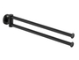 Toallero doble giratorio HOTELS ROUND 43,18 cm negro mate - Roca