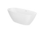 Bañera Oval de Stonex Ariane 1800X800mm con Desagüe Click-Clack + Sifón blanco - Roca