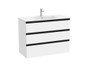 Conjunto Mueble The Gap 1000X460 2 Cajones + Lavabo Centrado Azul mate - Roca