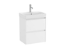 Mueble Lavabo blanco 600X360 Ona Compact 2 Cajones Led blanco mate - Roca