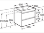 Mueble Lavabo blanco 600X360 Ona Compact 2 Cajones Led blanco mate - Roca