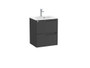 Unik Aleyda 2 Cajones 50X38cm negro con Lavabo Porcelana - Roca