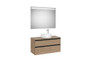 Pack Mueble The Gap 1000X460 P/Lavabo Centrado+Espejo Eidos Nogal - Roca