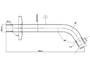 Brazo rociador STELLA 100/3 cromo - Roca