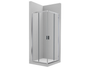 Mampara ducha angular 2 hojas correderas + 2 fijas 1950x750 VICTORIA L2 plata brillo - Roca