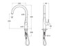 Mezclador para cocina GLERA curvo fijo cromo - Roca