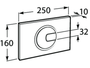 Placa de accionamiento PL4 Dual lacada gris (Descatalogado) - Roca