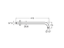 Brazo de Ducha de Pared 400mm negro mate - Roca