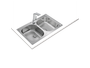 Fregadero Universe 80 T-Xp 2C Inox 2 Cubetas 170mm Mueble 80 Sin Orificio - Teka