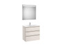 Pack Mueble The Gap 800X460 3 Cajones + Espejo Eidos Gris Mate - Roca
