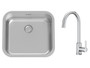 Pack fregadero Porto 45 A870R10450 + grifería de cocina Mencia A5A7409C00 - Roca