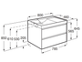 Mueble lavabo izquierda blanco 800x460 Ona Standard 2 cajones LED roble claro - Roca