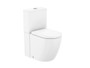 Taza inodoro meridian tanque bajo adosado pared 630mm roca rimless vortex salida evacuación dual - Roca