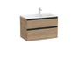 Pack the gap 800x46 lavabo derecha color nogal - Roca