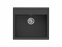 Fregadero helsinki 50 con 1 cubeta + orificios 515x365x180mm negro - Roca
