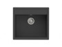 Fregadero helsinki 50 con 1 cubeta + orificios 515x365x180mm negro - Roca