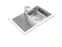 Fregadero UNIVERSE 50 T-XP 1C 1E PLUS REV inox 1 cubeta y 1 escurridor 195mm mueble 50 sin orificios - Teka