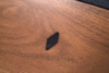 Detail of the Marvin Muse Slate Pool Table showing mother-of-pearl diamond sights inlaid into the maple rails. Crafted for precision tournament play with luxury detailing.