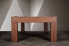 Short side profile view of the Paula Parsons Dining Slate Pool Table in Gray Walnut, photographed in a styled lifestyle setting. Image highlights the table’s sleek, contemporary Parsons design with clean lines and straight square legs.