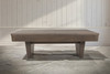 Side profile of the Preakness pool table by Doc & Holliday shown with the dining top installed, presenting the piece as a refined, multi-use table. The clean seams of the dining surface align with the wide rails below, creating a continuous horizontal line that reinforces the table’s mid-century modern influence.