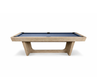 Doc & Holliday Kaci slate pool table in Natural Ash finish crafted from solid ash wood with tapered pedestal base