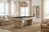 Doc & Holliday Kaci Natural Ash pool table styled in modern interior with clean wood tones