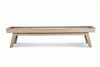 Doc & Holliday George 12' shuffleboard table in Natural Ash, full side profile on white background showing solid ash cabinet and flared legs