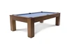 eter Parsons Custom Slate Pool and Billiards Table by Doc & Holliday in Van Dyk finish with Academy Blue felt, leather pockets, pearl sights, and clean Parsons-style legs.