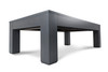 Low 3/4 view of the Peter Parsons Custom Slate Pool Table in Matte Smoke, showing the solid maple underside, clean frame construction, and Parsons-style legs.