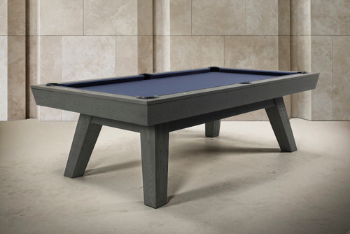 George Slate Pool Table in Marble Grey Ash with dining top 3/4 view