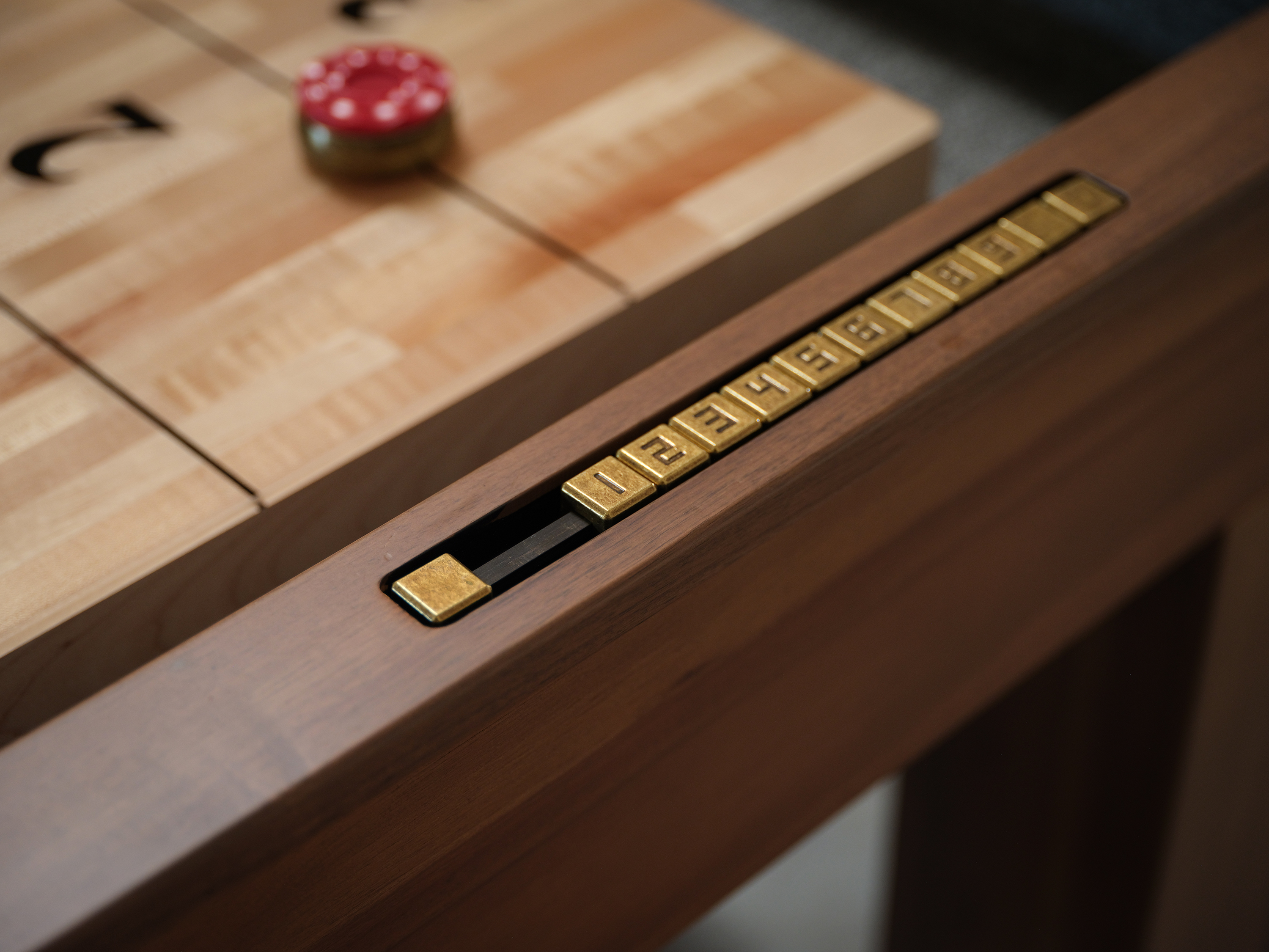 Paula Parsons Shuffleboard Table in Grey Walnut | Doc & Holliday