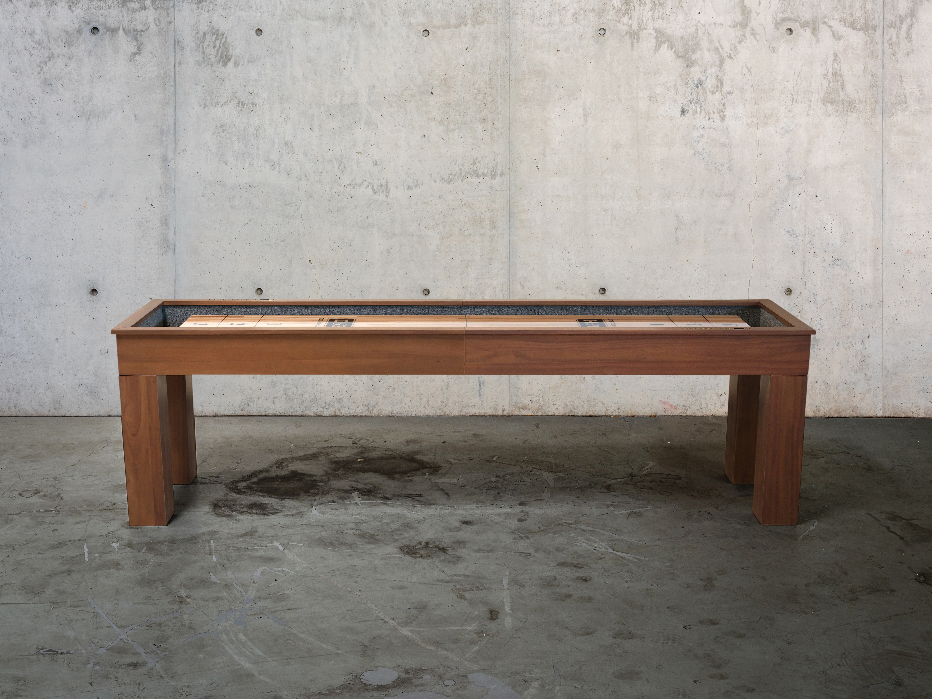 Paula Parsons Shuffleboard Table in Grey Walnut | Doc & Holliday