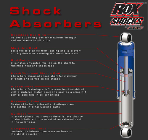 RidePro ZS112015 Rear Suspension ROX Shock Absorber (EA) | Fits RAM 1500 D (2013 on)