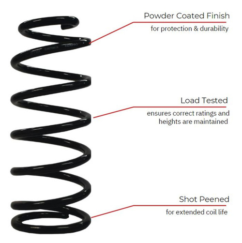 RidePro ZC7589 Rear Suspension Coil Springs (300 to GVM) 50-70mm Lift | Fits Toyota Landcruiser 105 LWB, 80 LWB Series