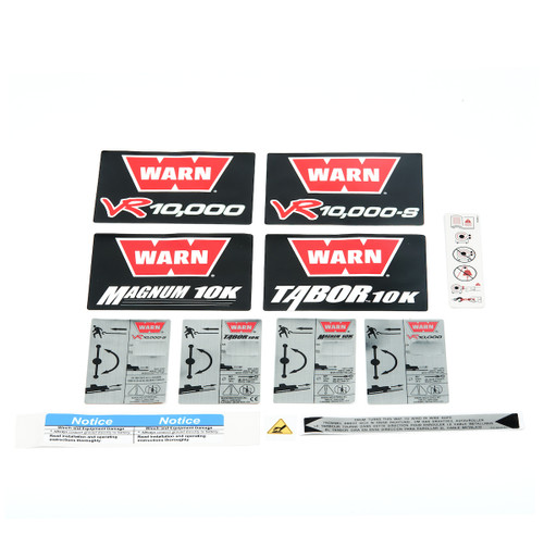 WARN Tabor 10K-S Winch Label Kit | 92066